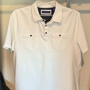 English Laundry White Polo Shirt with Classic Collar